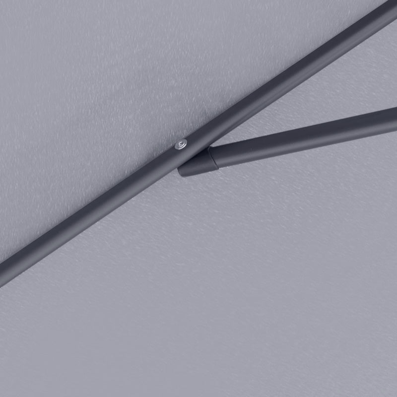 Ομπρέλα κήπου Capri Megapap αλουμινίου χρώμα ανθρακί Ø3m. - Hippiehome.gr