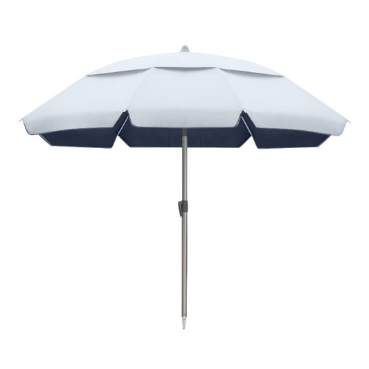 Ομπρέλα θαλάσσης αλουμινίου Malibu Megapap με UPF 50+ προστασία χρώμα ασημί - μπλε Ø2m - Hippiehome.gr