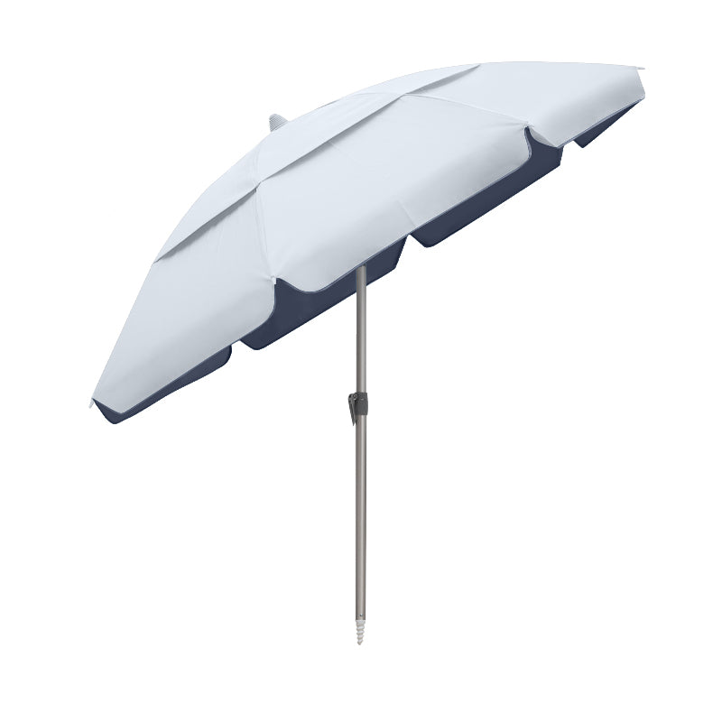 Ομπρέλα θαλάσσης αλουμινίου Malibu Megapap με UPF 50+ προστασία χρώμα ασημί - μπλε Ø2m - Hippiehome.gr