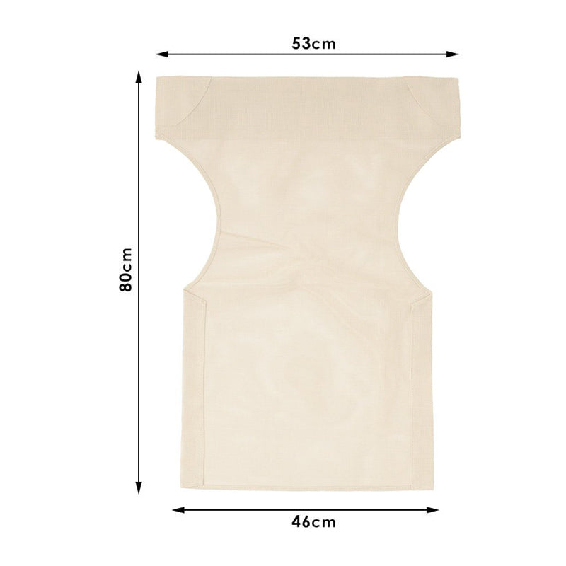 Διάτρητο πανί επαγγελματικό για πολυθρόνα σκηνοθέτη χρώματος εκρού Megapap - Hippiehome.gr