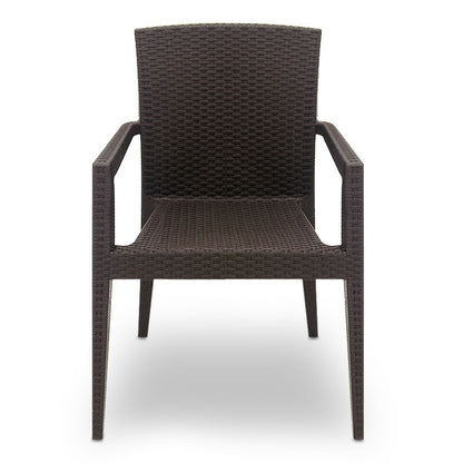 Πολυθρόνα κήπου Bali Megapap από PP χρώμα καφέ 57x60x85εκ. - Hippiehome.gr