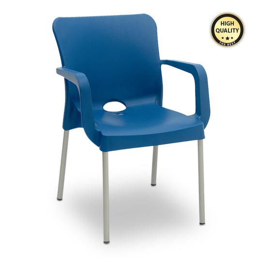 Πολυθρόνα κήπου Terry Megapap από PP χρώμα σκούρο μπλε 55x54x81εκ. - Hippiehome.gr