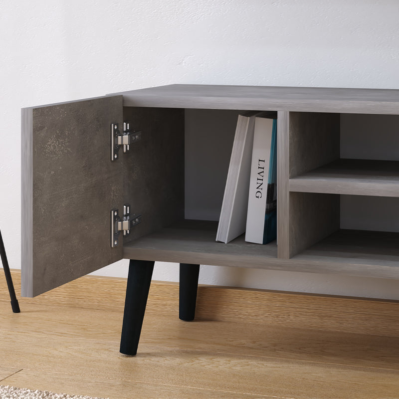 Έπιπλο τηλεόρασης Porto Megapap χρώμα γκρι ρετρό 90x32x42εκ. - Hippiehome.gr