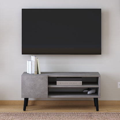 Έπιπλο τηλεόρασης Porto Megapap χρώμα γκρι ρετρό 90x32x42εκ. - Hippiehome.gr