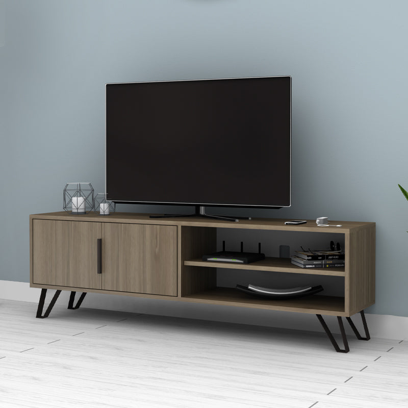 Έπιπλο τηλεόρασης Foot Megapap χρώμα καρυδί 160x35x49εκ. - Hippiehome.gr
