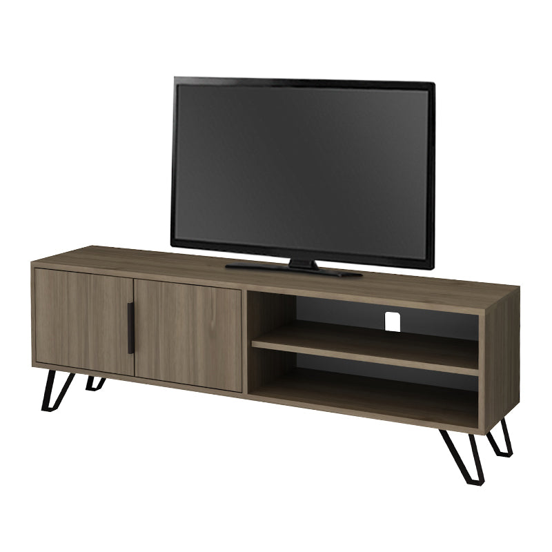 Έπιπλο τηλεόρασης Foot Megapap χρώμα καρυδί 160x35x49εκ. - Hippiehome.gr
