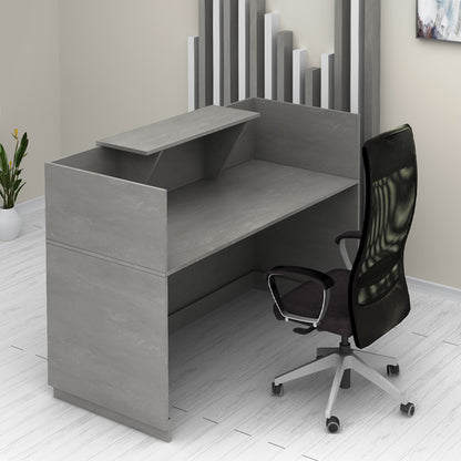 Γραφείο reception Lemmon Megapap χρώμα γκρι σκυροδέματος 160x70x110εκ. - Hippiehome.gr
