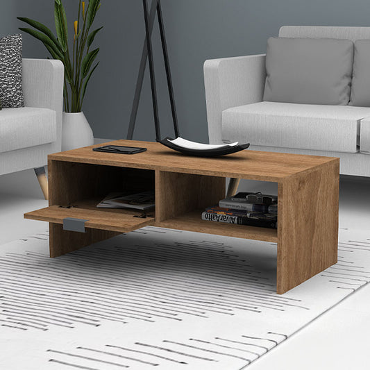 Τραπεζάκι σαλονιού Galaxy Megapap χρώμα καρυδί 100x50x42εκ. - Hippiehome.gr