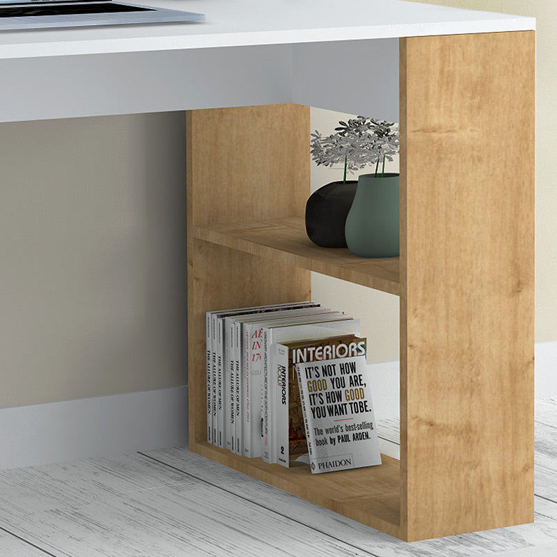 Mikro Megapap desk color white - natural beech 120x60x75cm.