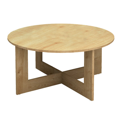 Coffee table Kati Megapap natural beech color Ø80x42cm.