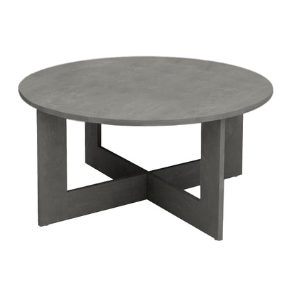 Coffee table Kati Megapap gray concrete color Ø80x42cm.