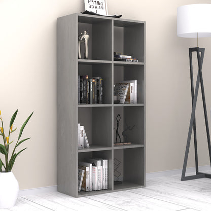 Anser Megapap bookcase gray concrete color 69.8x29x142cm.