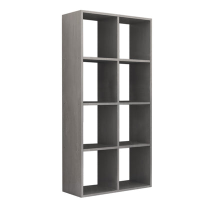 Anser Megapap bookcase gray concrete color 69.8x29x142cm.