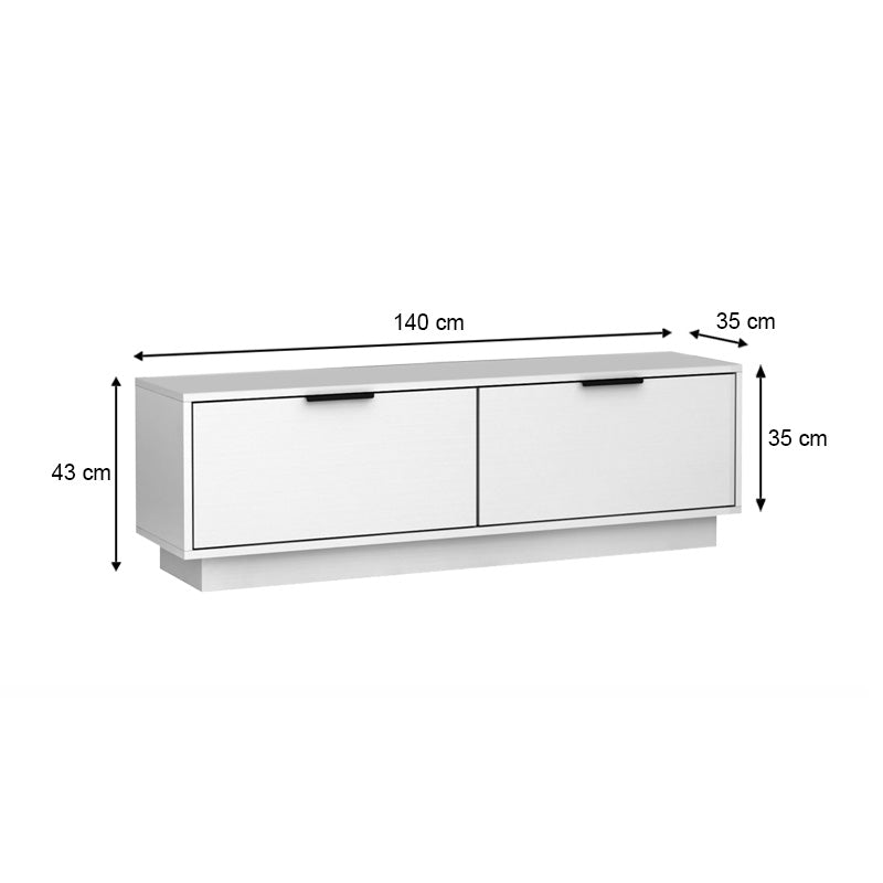 TV cabinet Lisa Megapap color white 140x35x43cm.