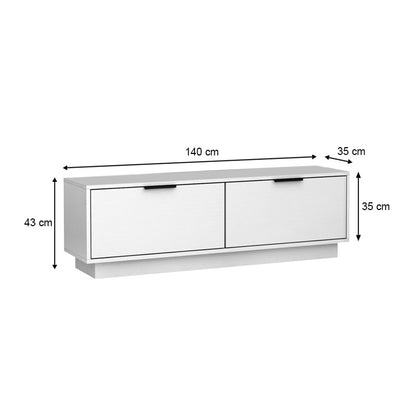 TV cabinet Lisa Megapap color white 140x35x43cm.