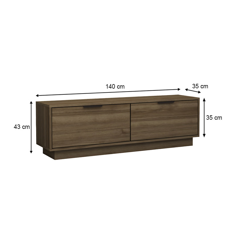 TV cabinet Lisa Megapap walnut color 140x35x43cm.