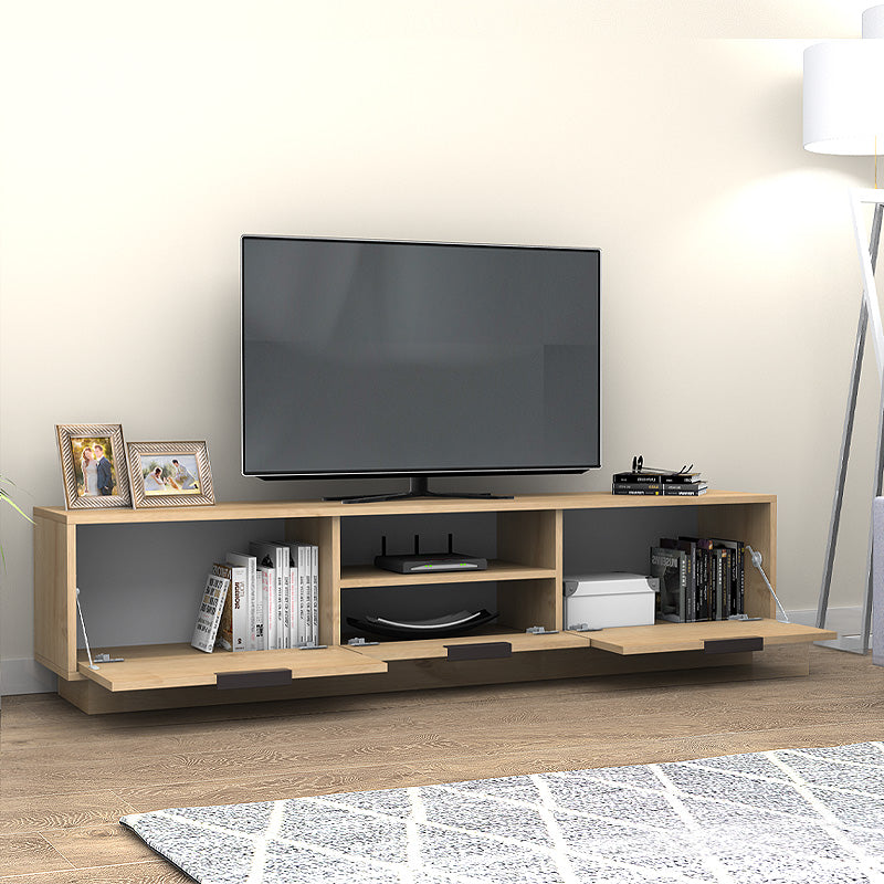 Έπιπλο τηλεόρασης Mensa Megapap χρώμα φυσικό οξιάς 180x35x43cm. - Hippiehome.gr