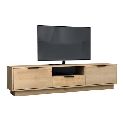 Έπιπλο τηλεόρασης Mensa Megapap χρώμα φυσικό οξιάς 180x35x43cm. - Hippiehome.gr