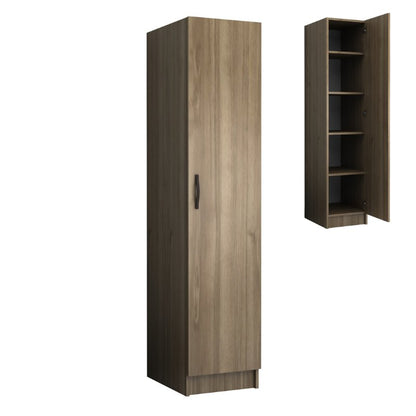 Ντουλάπα ρούχων Ricardo Megapap μονόφυλλη χρώμα καρυδί 40x51,8x181εκ. - Hippiehome.gr