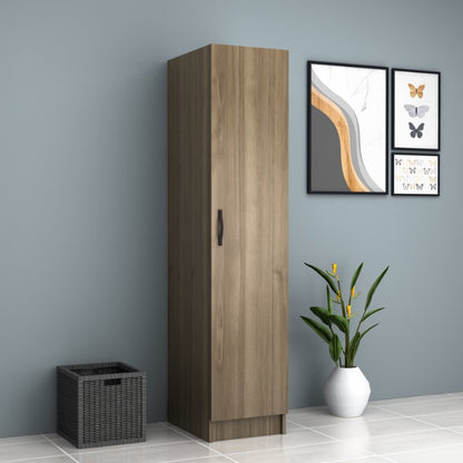 Ντουλάπα ρούχων Ricardo Megapap μονόφυλλη χρώμα καρυδί 40x51,8x181εκ. - Hippiehome.gr
