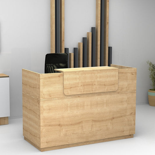 Γραφείο reception Lemmon Megapap χρώμα φυσικό οξιάς 120x70x110εκ. - Hippiehome.gr