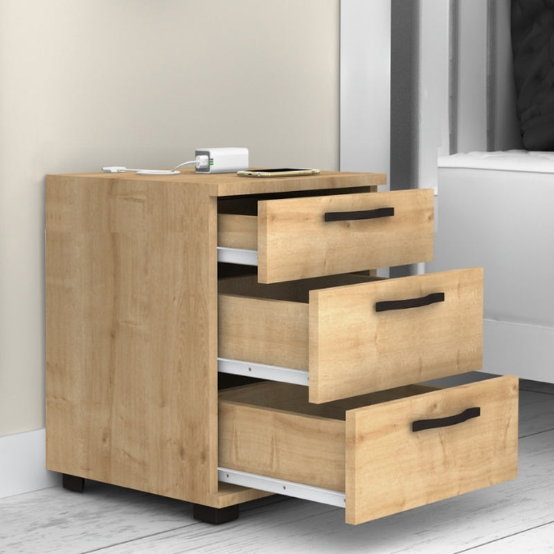 Κομοδίνο - συρταριέρα γραφείου Roco Megapap χρώμα φυσικό οξιάς 40x39x57εκ. - Hippiehome.gr
