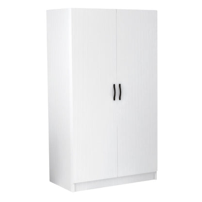 Ντουλάπα ρούχων Victoria Megapap δίφυλλη χρώμα λευκό 100x60x181εκ. - Hippiehome.gr