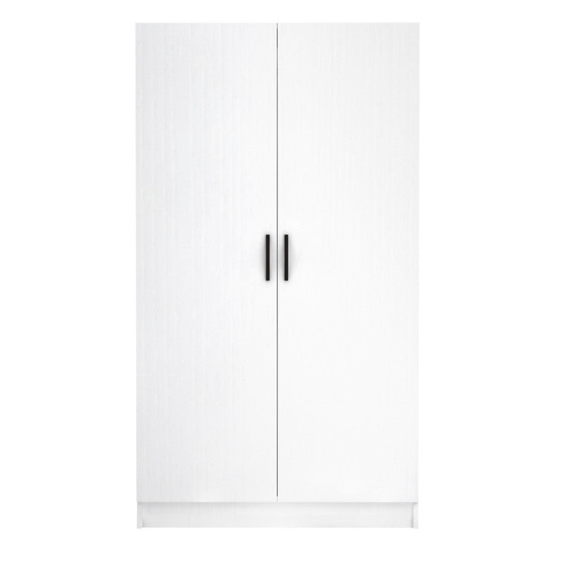 Ντουλάπα ρούχων Victoria Megapap δίφυλλη χρώμα λευκό 100x60x181εκ. - Hippiehome.gr