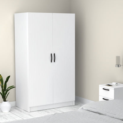 Ντουλάπα ρούχων Victoria Megapap δίφυλλη χρώμα λευκό 100x60x181εκ. - Hippiehome.gr