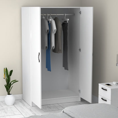 Ντουλάπα ρούχων Victoria Megapap δίφυλλη χρώμα λευκό 100x60x181εκ. - Hippiehome.gr