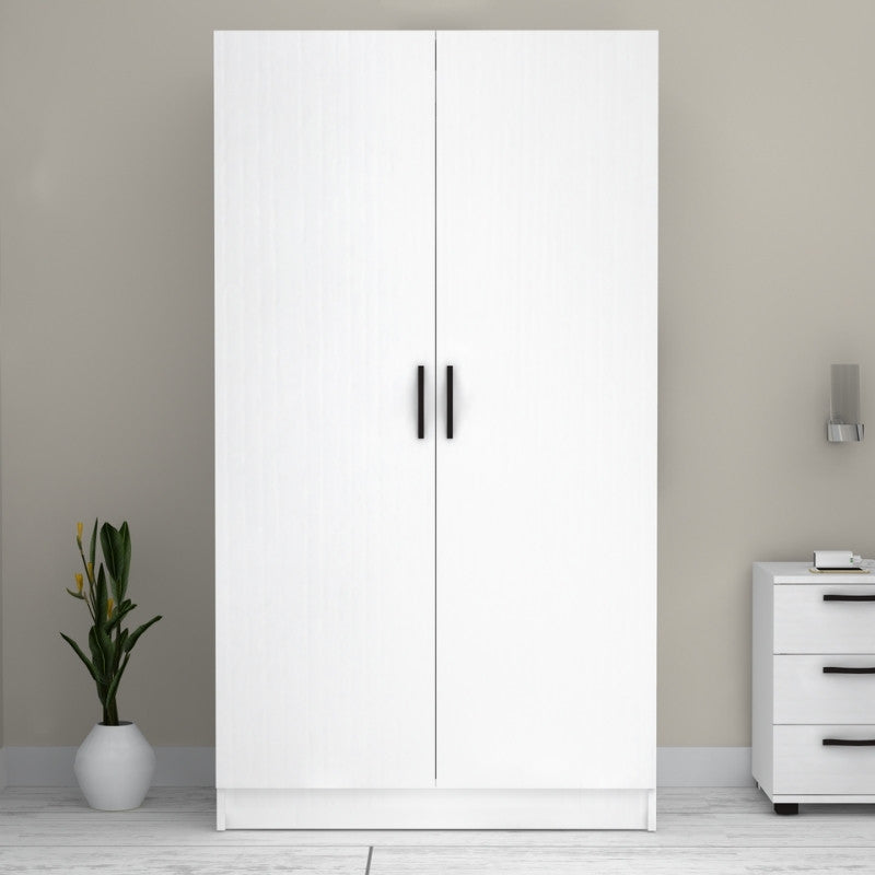 Ντουλάπα ρούχων Victoria Megapap δίφυλλη χρώμα λευκό 100x60x181εκ. - Hippiehome.gr