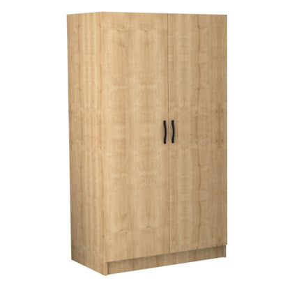Ντουλάπα ρούχων Victoria Megapap δίφυλλη χρώμα φυσικό οξιάς 100x60x181εκ. - Hippiehome.gr