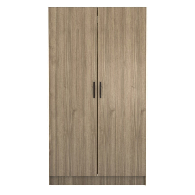 Ντουλάπα ρούχων Victoria Megapap δίφυλλη χρώμα καρυδί 100x60x181εκ. - Hippiehome.gr