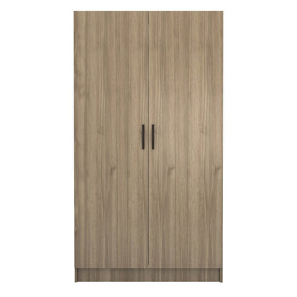 Ντουλάπα ρούχων Victoria Megapap δίφυλλη χρώμα καρυδί 100x60x181εκ. - Hippiehome.gr