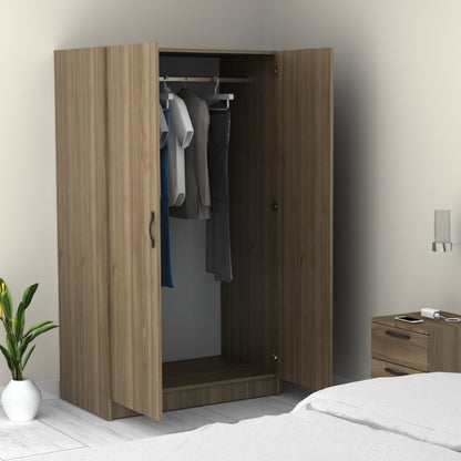 Ντουλάπα ρούχων Victoria Megapap δίφυλλη χρώμα καρυδί 100x60x181εκ. - Hippiehome.gr
