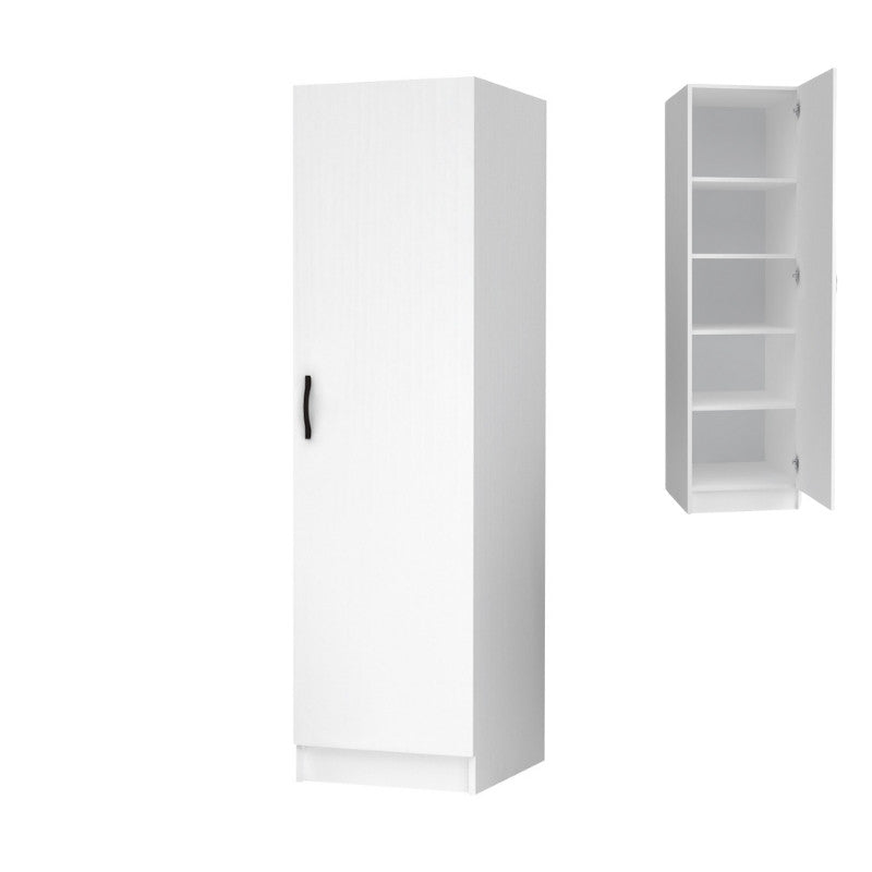 Ντουλάπα ρούχων Victoria Megapap μονόφυλλη χρώμα λευκό 50x60x181εκ. - Hippiehome.gr