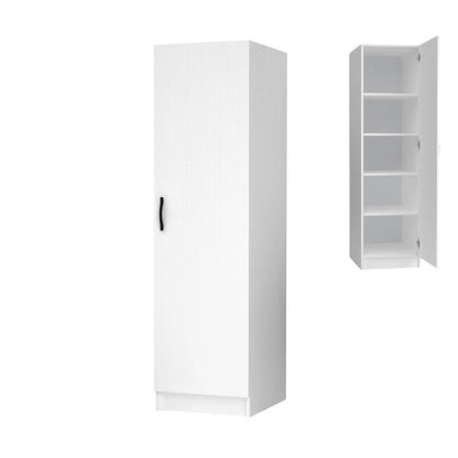 Ντουλάπα ρούχων Victoria Megapap μονόφυλλη χρώμα λευκό 50x60x181εκ. - Hippiehome.gr