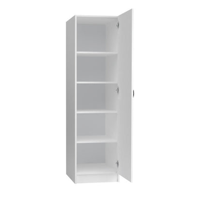 Ντουλάπα ρούχων Victoria Megapap μονόφυλλη χρώμα λευκό 50x60x181εκ. - Hippiehome.gr