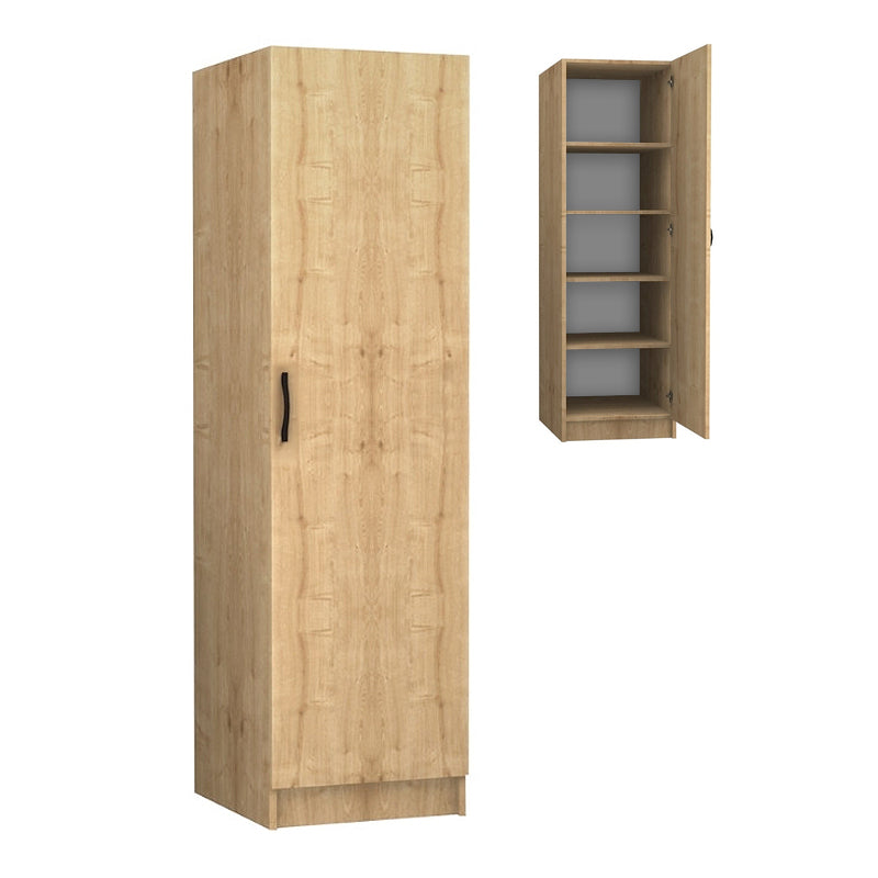 Ντουλάπα ρούχων Victoria Megapap μονόφυλλη χρώμα φυσικό οξιάς 50x60x181εκ. - Hippiehome.gr