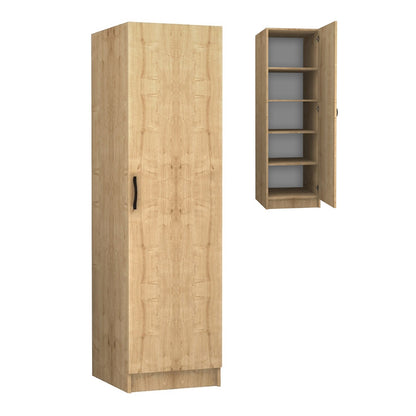 Ντουλάπα ρούχων Victoria Megapap μονόφυλλη χρώμα φυσικό οξιάς 50x60x181εκ. - Hippiehome.gr