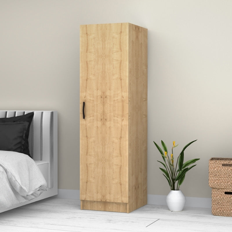 Ντουλάπα ρούχων Victoria Megapap μονόφυλλη χρώμα φυσικό οξιάς 50x60x181εκ. - Hippiehome.gr