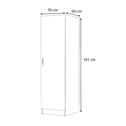 Ντουλάπα ρούχων Victoria Megapap μονόφυλλη χρώμα φυσικό οξιάς 50x60x181εκ. - Hippiehome.gr