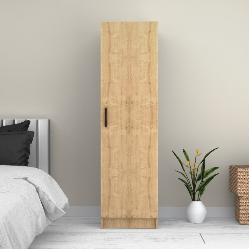 Ντουλάπα ρούχων Victoria Megapap μονόφυλλη χρώμα φυσικό οξιάς 50x60x181εκ. - Hippiehome.gr