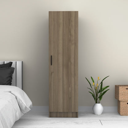 Ντουλάπα ρούχων Victoria Megapap μονόφυλλη χρώμα καρυδί 50x60x181εκ. - Hippiehome.gr