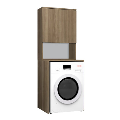 Έπιπλο πλυντηρίου Cozen Megapap χρώμα καρυδί 65x60x178εκ. - Hippiehome.gr
