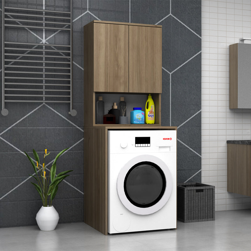 Έπιπλο πλυντηρίου Cozen Megapap χρώμα καρυδί 65x60x178εκ. - Hippiehome.gr