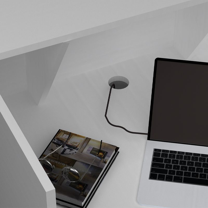 Γραφείο υποδοχής - reception Gemini Megapap χρώμα λευκό 90x50x110εκ. - Hippiehome.gr