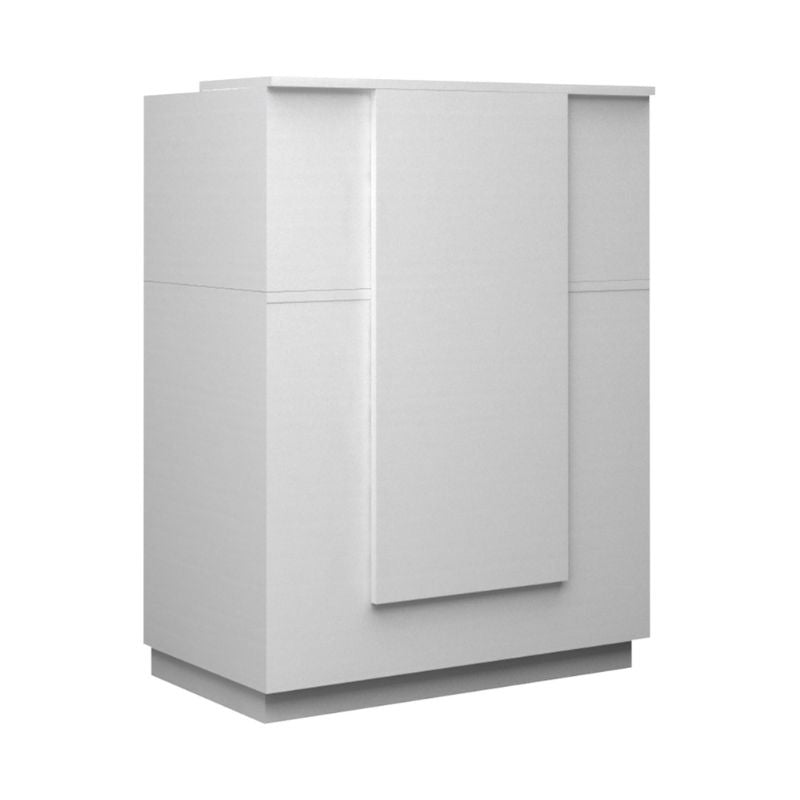 Γραφείο υποδοχής - reception Gemini Megapap χρώμα λευκό 90x50x110εκ. - Hippiehome.gr