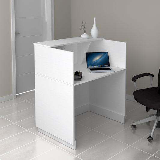 Γραφείο υποδοχής - reception Gemini Megapap χρώμα λευκό 100x70x110εκ. - Hippiehome.gr