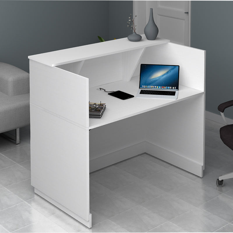 Γραφείο υποδοχής - reception Gemini Megapap χρώμα λευκό 120x70x110εκ. - Hippiehome.gr